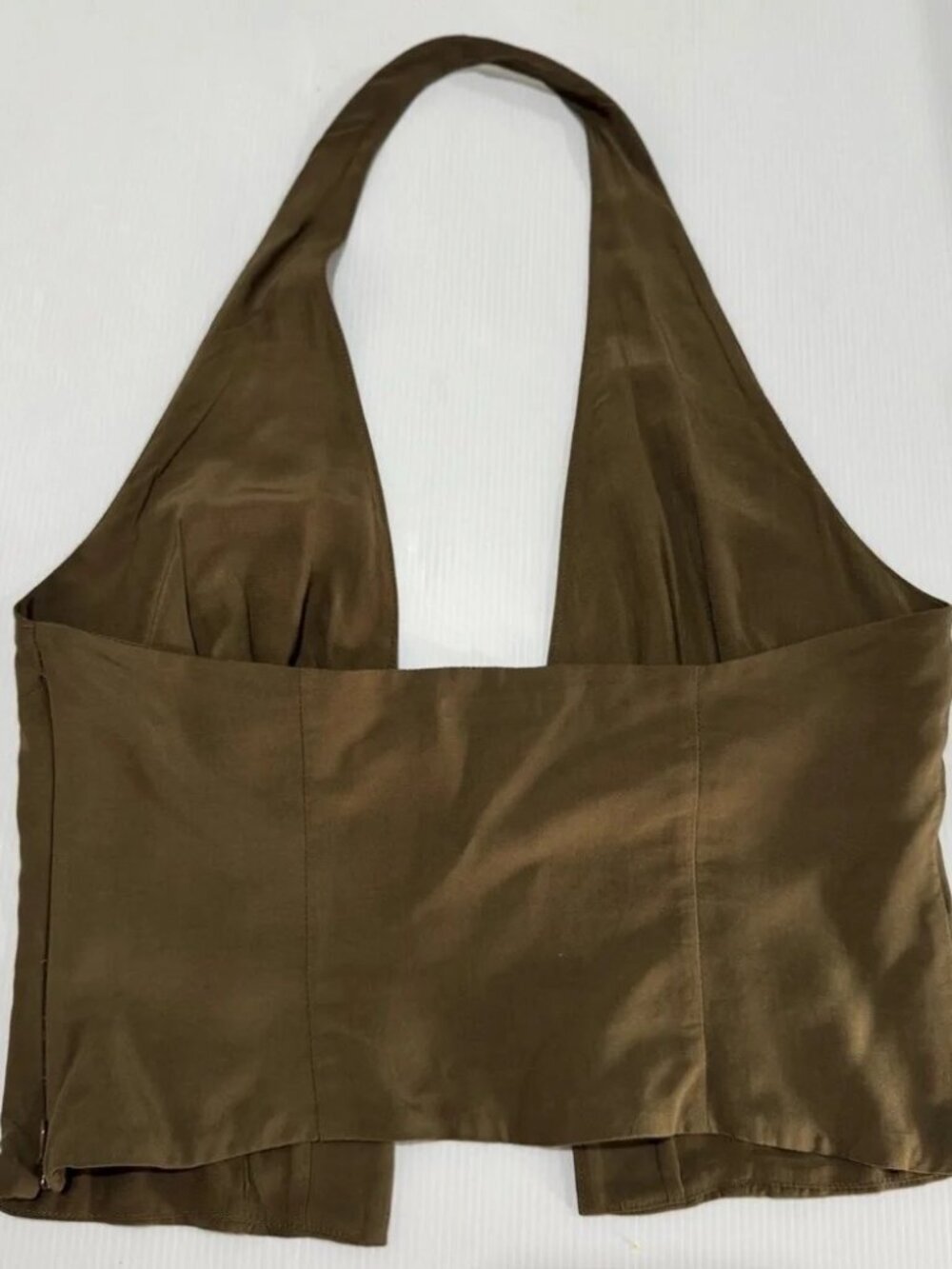 Open Front Halter Top Mistress Rocks Size M - Green - Picture 3 of 11